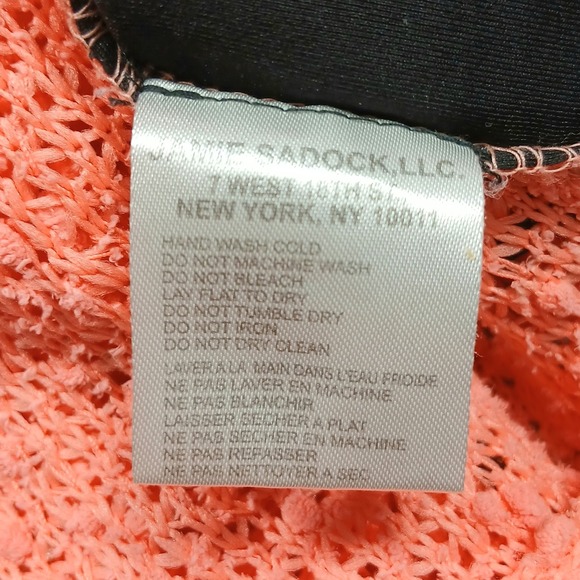 Jamie Sadock Sleeveless Golf Top Women's M Coral Black Textured V-Neck - Picture 6 of 8